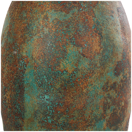2.5ft. Green Ceramic Tall Distressed Antique Style Vase